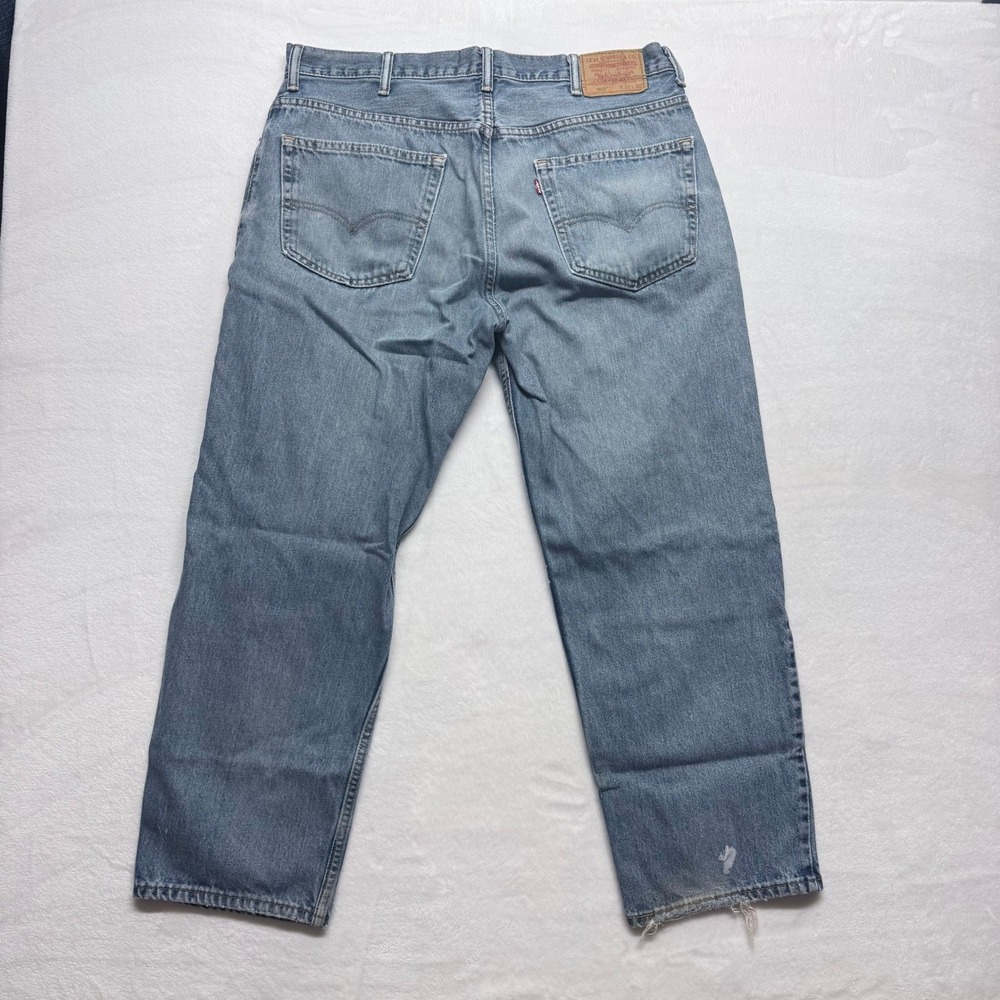 Levi Strauss‎ 550 Relaxed Fit Mens Jeans 38x30 Light Wash Denim - Picture 8 of 9